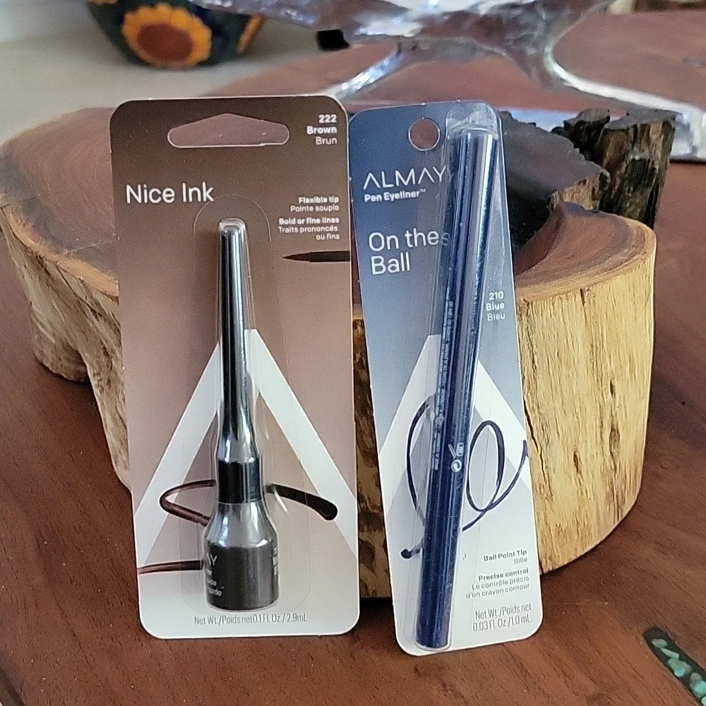 Almay Nice Ink Liquid Eyeliner AND Almay On The Ball Blue Eyeliner Precise Tip